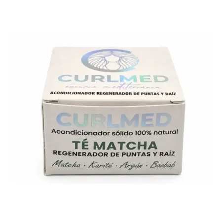 CurlMed Acondicionador Sólido Regenerador Puntas y Raíz Té Matcha 80g